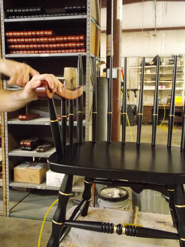 attaching arms to awards chair