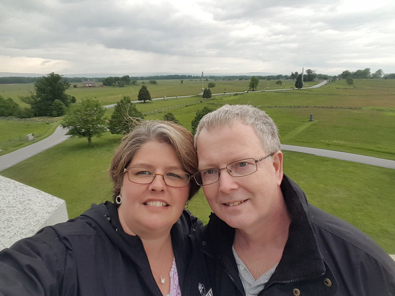 overlook of Gettysburg battlefield