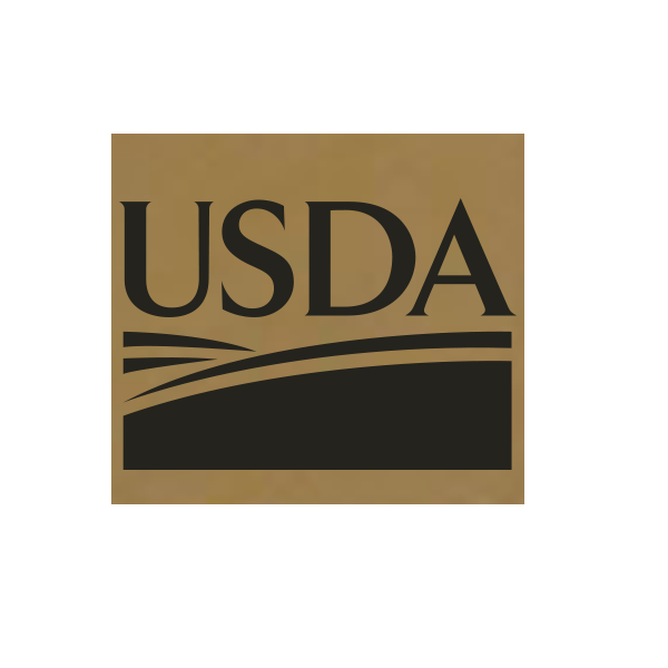 close-up view of USDA logo