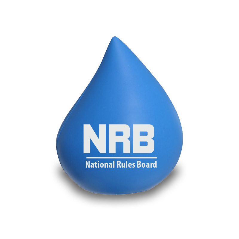 customizable water drop stressballs with your agency logo and url