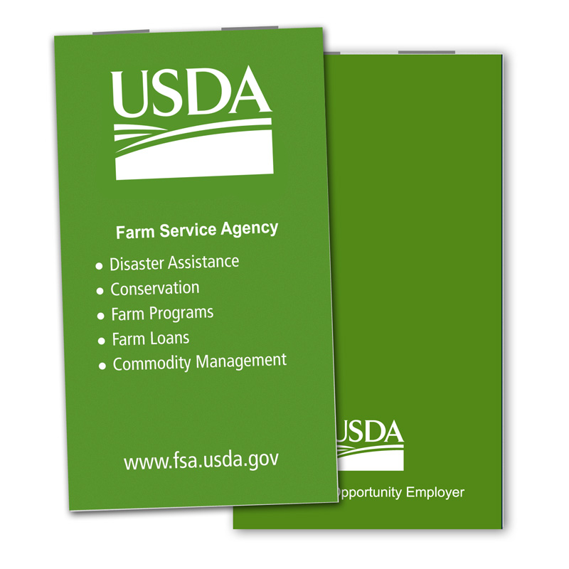 Pocket Notebooks with USDA logo and FSA text and url