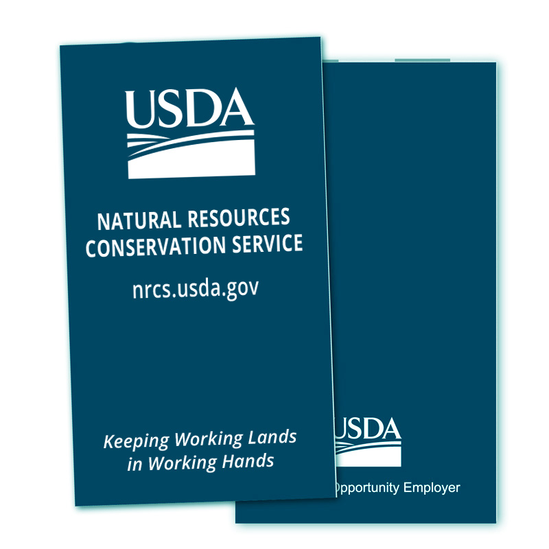 Pocket Notebooks with USDA logo and NRCS text slogan and url