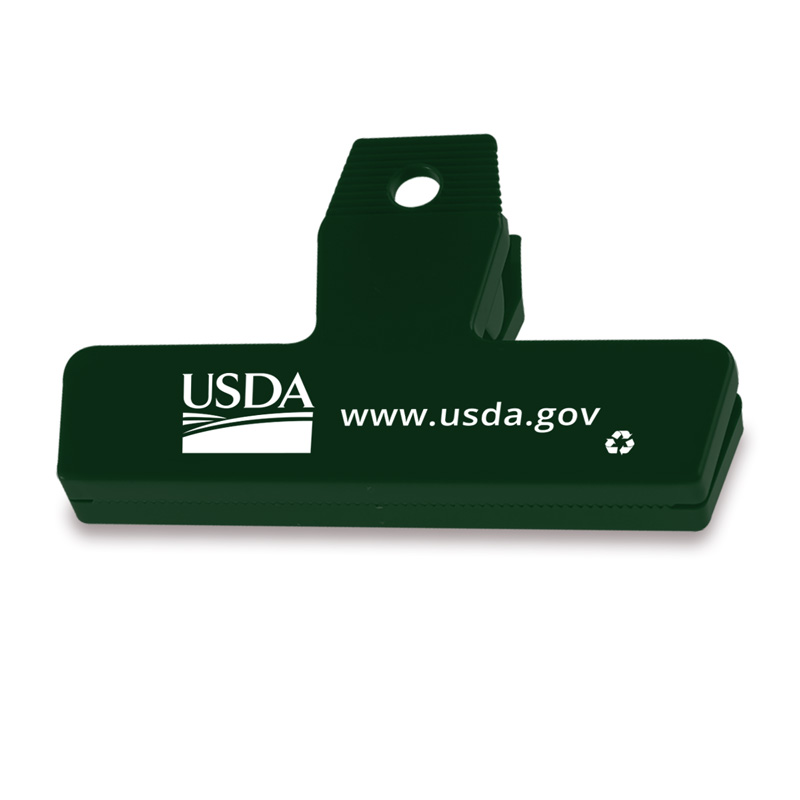 Magnetic Bag Clips with USDA logo and url