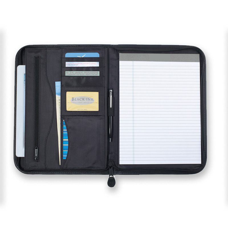 inside view of vinyl padfolio