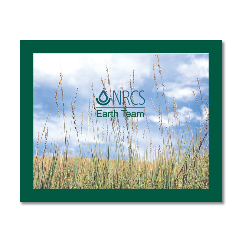 Cotton Throws with legacy NRCS logo and Earth Team text