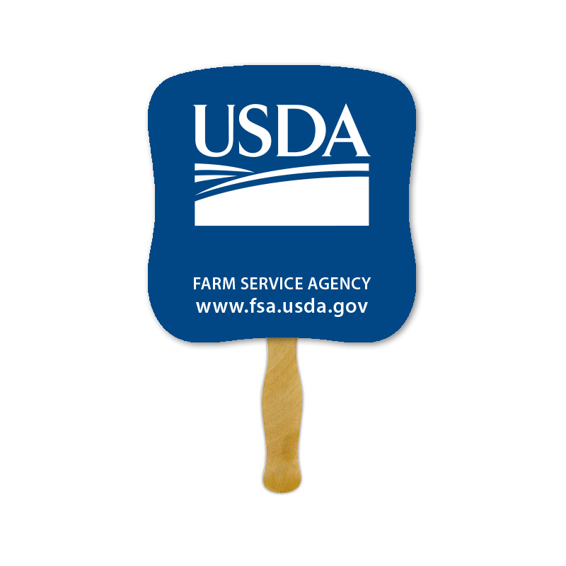 Hand Fans with USDA logo and FSA text and url