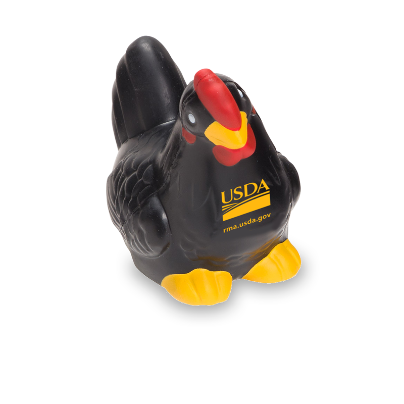 chicken stressballs with USDA logo and RMA url