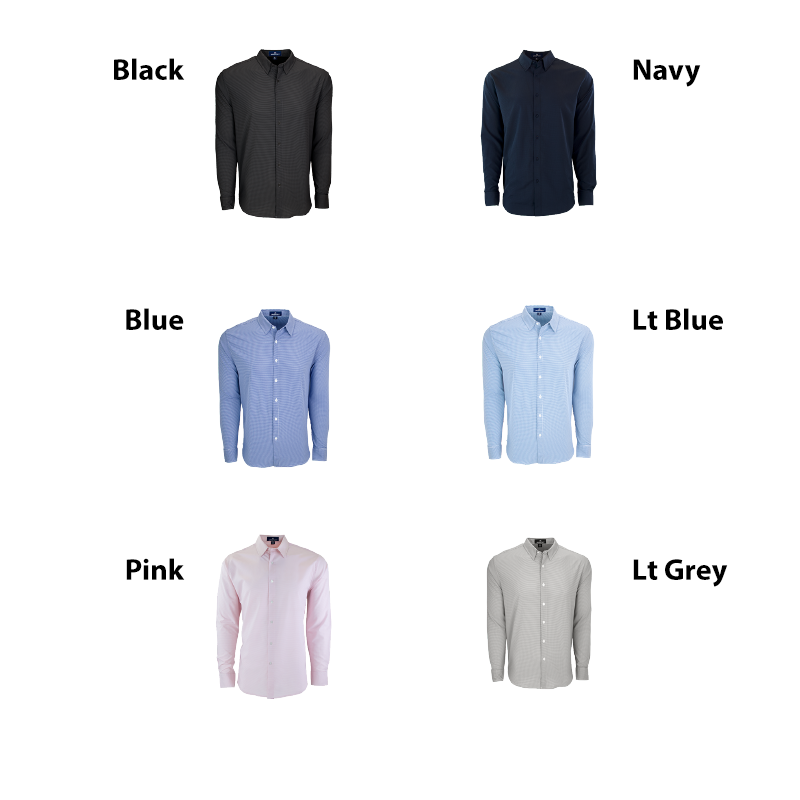 men's color choices black, navy, blue, light blue, pink, light grey