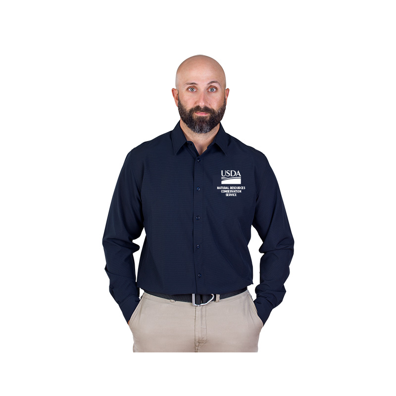 Men's Button-down shirt with USDA logo and NRCS text