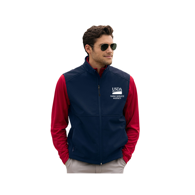 Fleece vest with USDA logo and FSA text