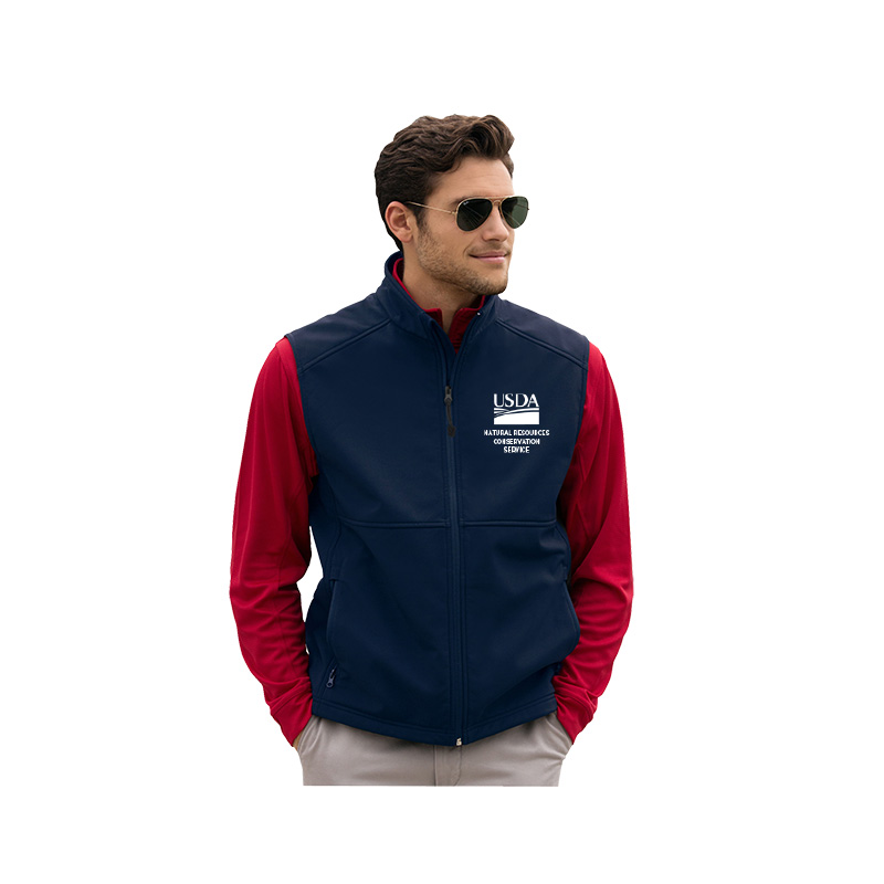 Fleece vest with USDA logo and NRCS text