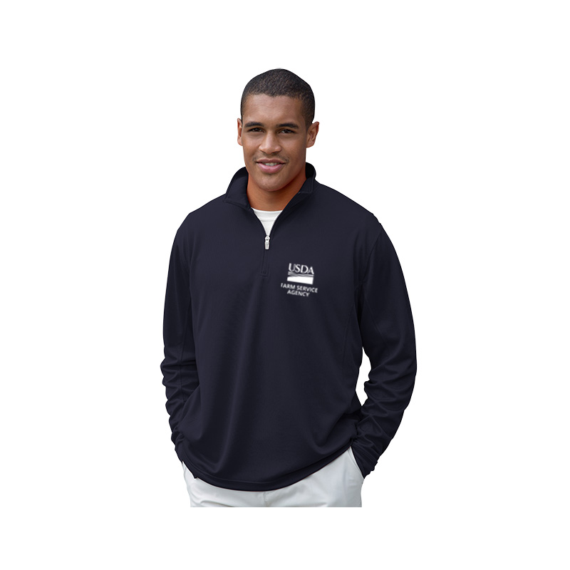 men's Quarter-zip pullover with USDA logo and FSA text
