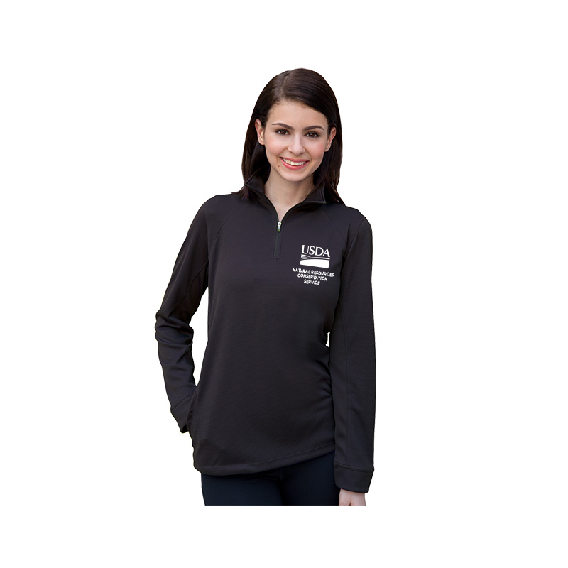 Quarter-zip women's pullover with USDA logo and NRCS text