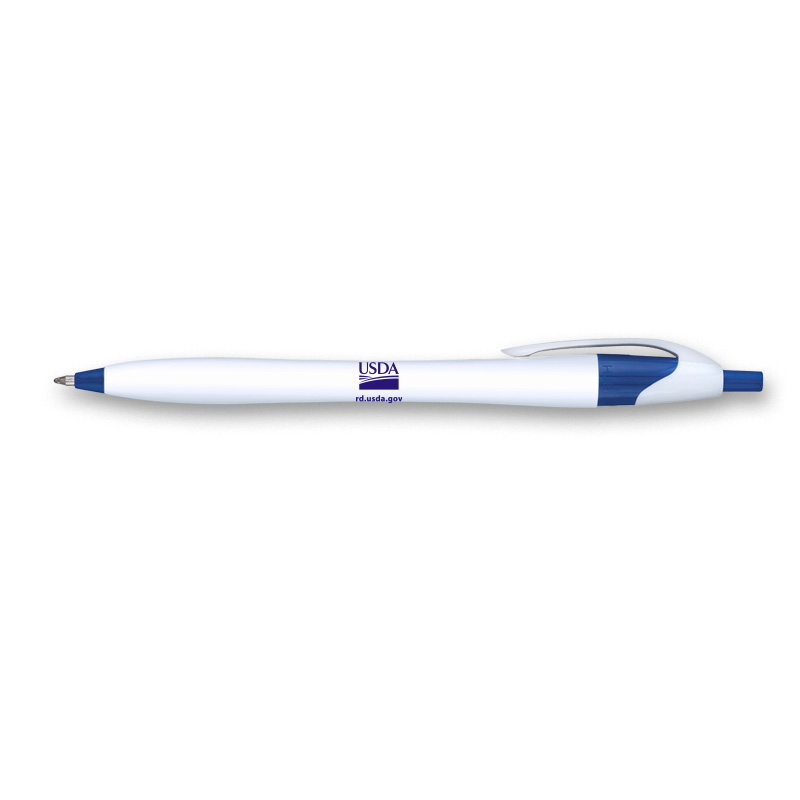 Javalina click pens with USDA logo and RD url
