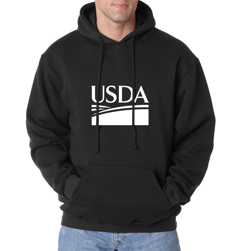 USA made Hooded Sweatshirt with USDA logo