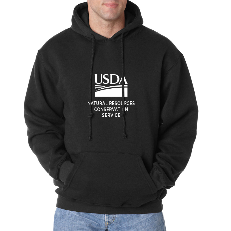 USA made Hooded Sweatshirt with USDA logo and NRCS text