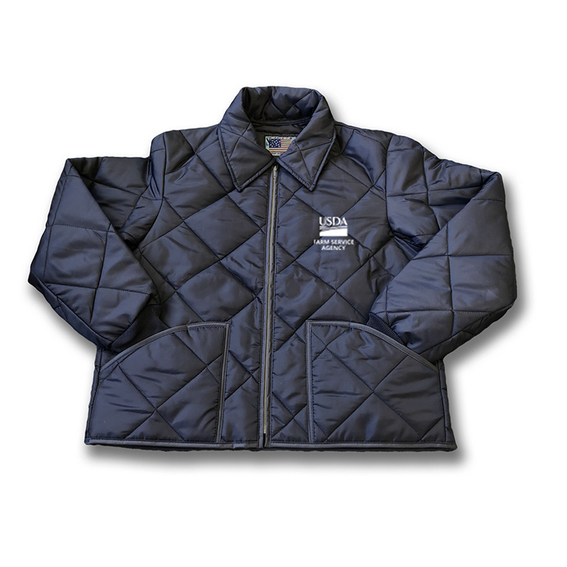 USA made Quilted jacket with USDA logo and FSA text