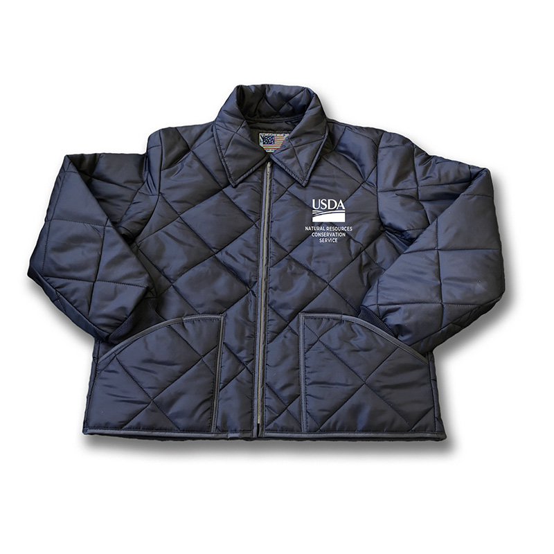 USA made Quilted jacket with USDA logo and NRCS text