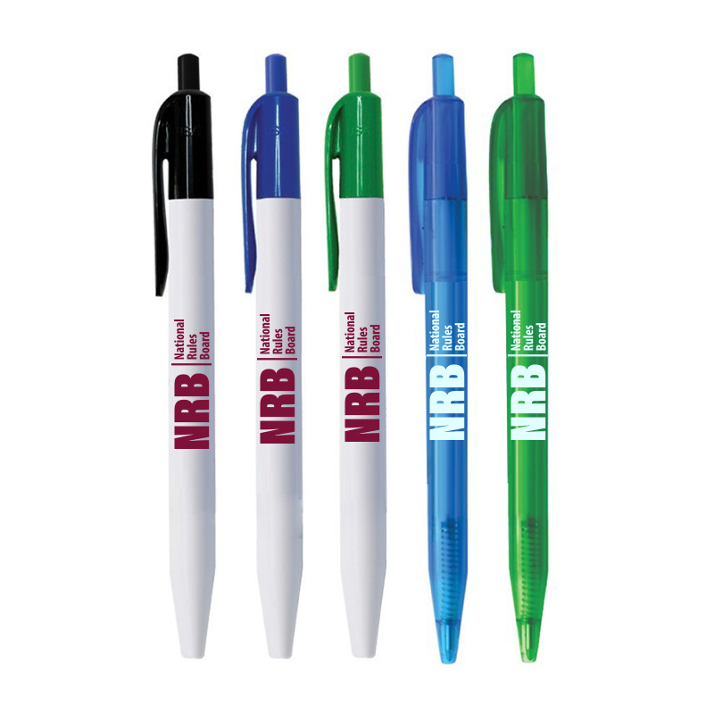 Pens made from USA Recycled Plastic with custom logo and url