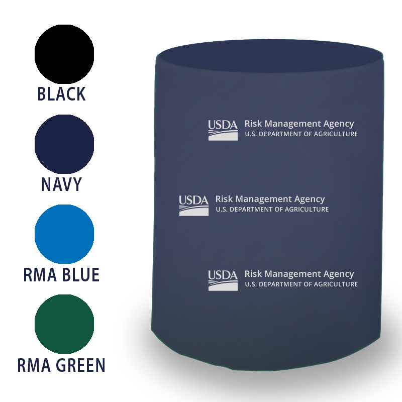 round 31.5" tablecover with USDA logo and RMA text