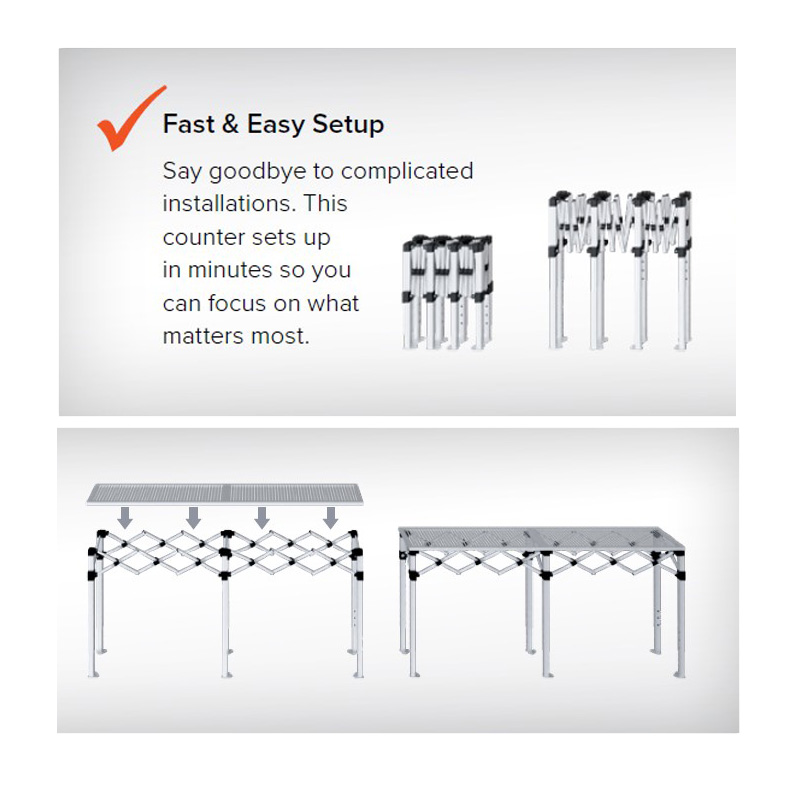 installing foldable counter
