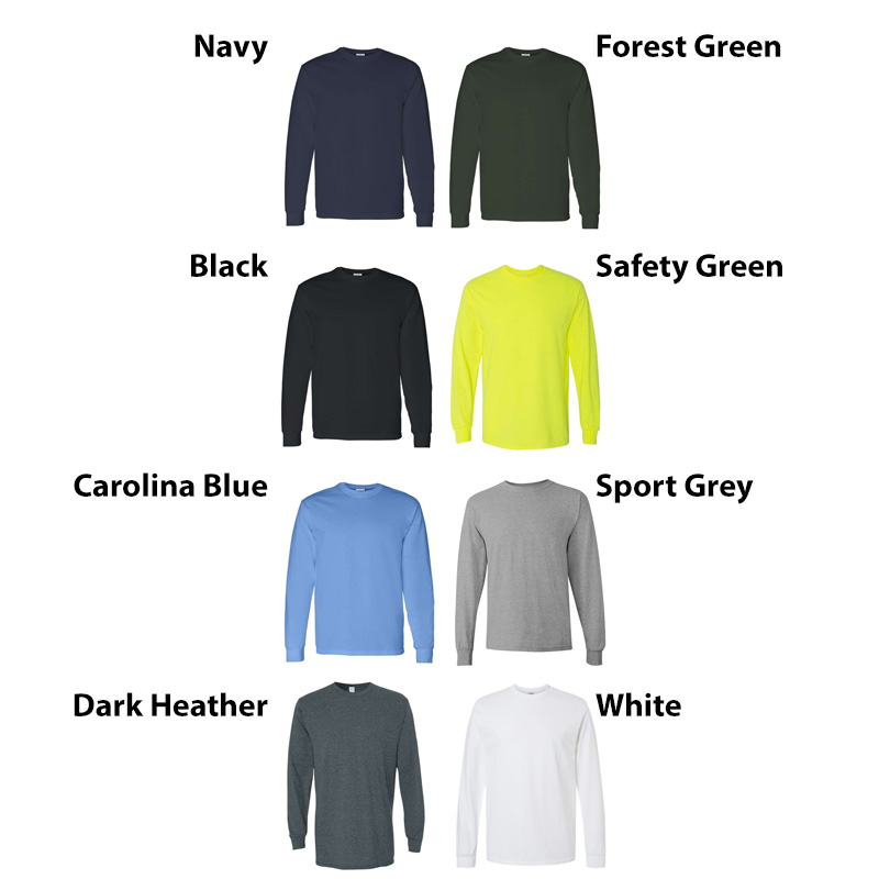 t-shirts custom long-sleeve color choices