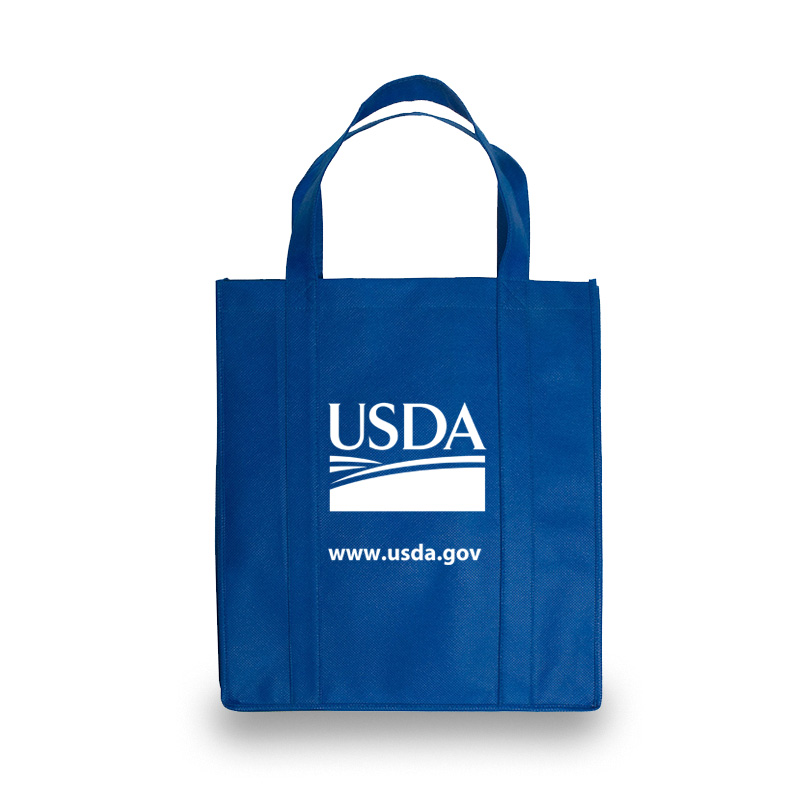 Shopping Tote Bags with USDA logo and url