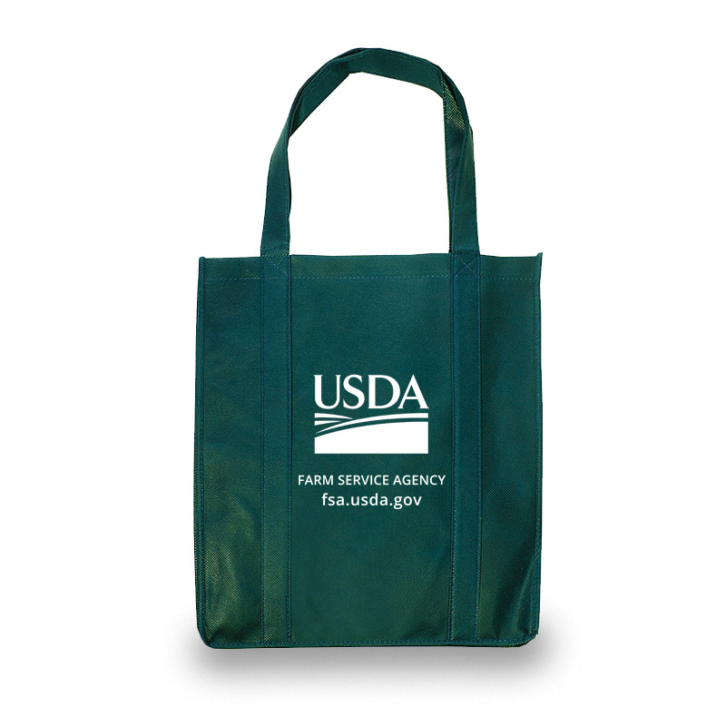 tote bags with USDA logo, FSA text and url