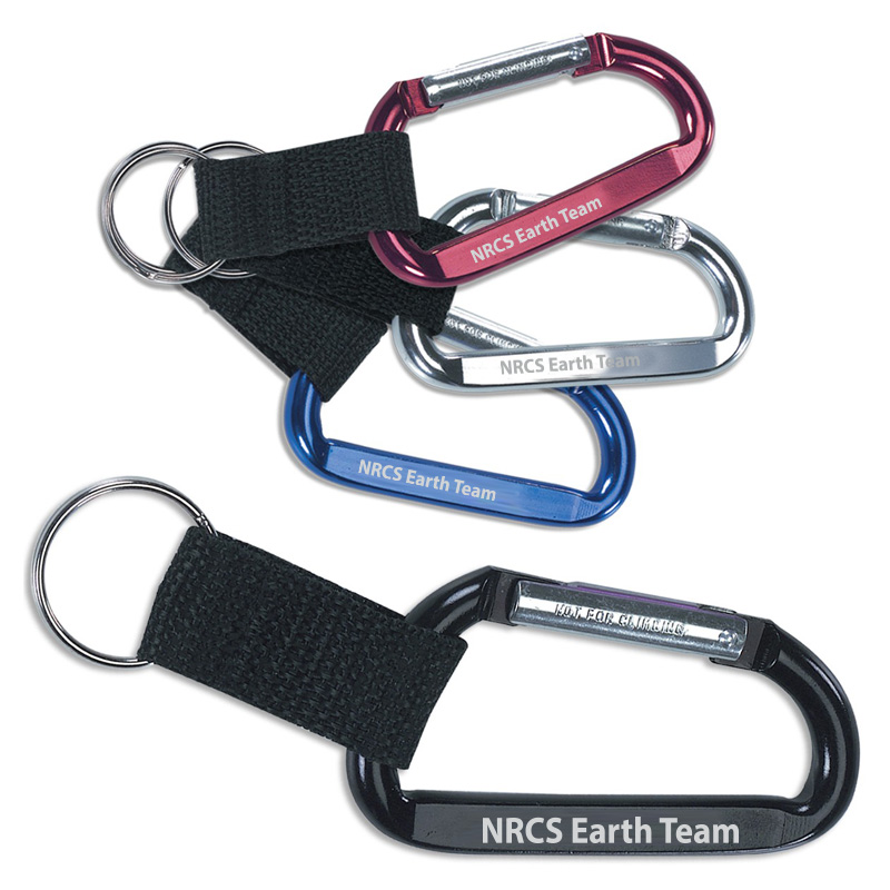 Key tag Carabiners with NRCS Earth Team text