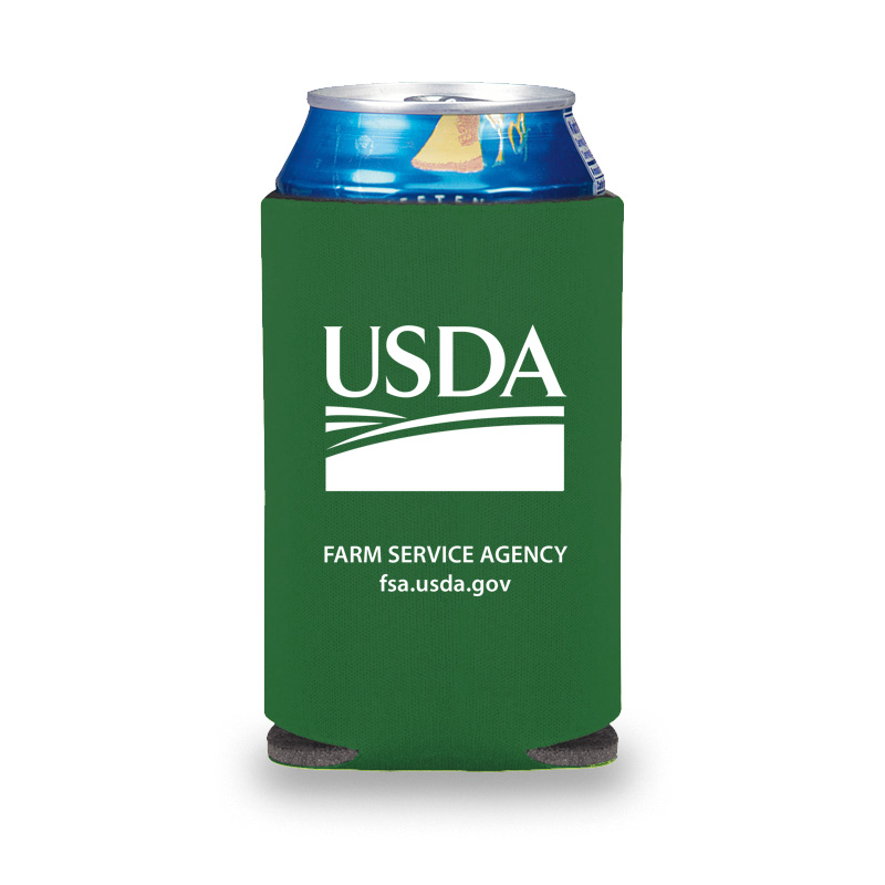 ECO Recycled Drink Sleeves with USDA logo and FSA text and url