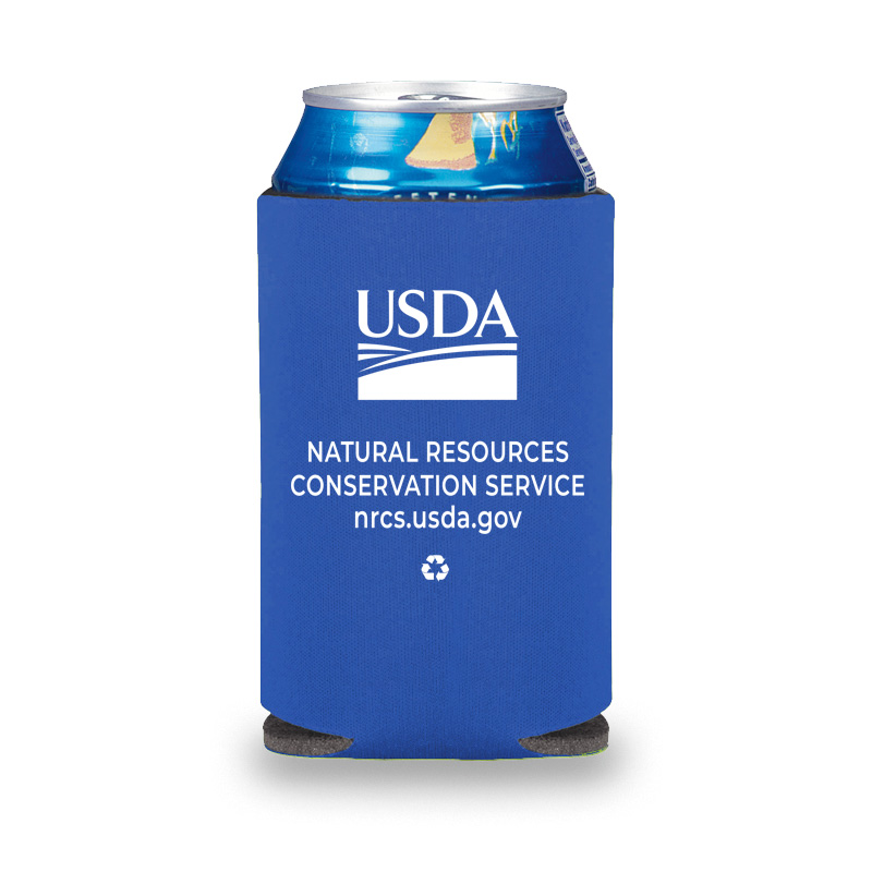 ECO Recycled Drink Sleeves with USDA logo and NRCS ext and url