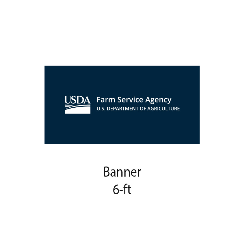 6-ft banner with USDA logo and FSA text