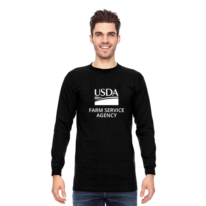 USA made Long Sleeve Tee Shirts with USDA logo and FSA text
