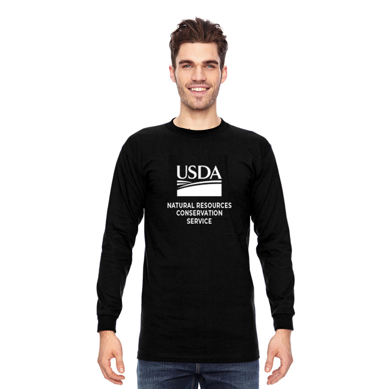 USA made Long Sleeve Tee Shirts with USDA logo and NRCS text
